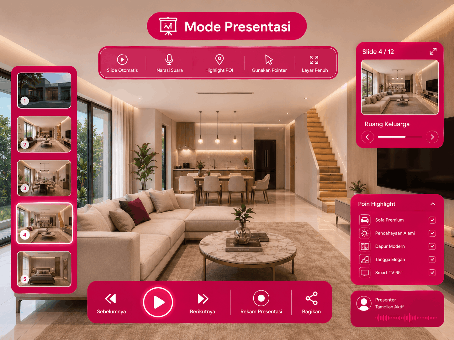 Mode Presentasi Virtual Tour